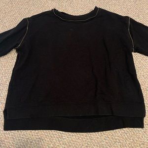 All Saints Zipper Crewneck Sweatshirt